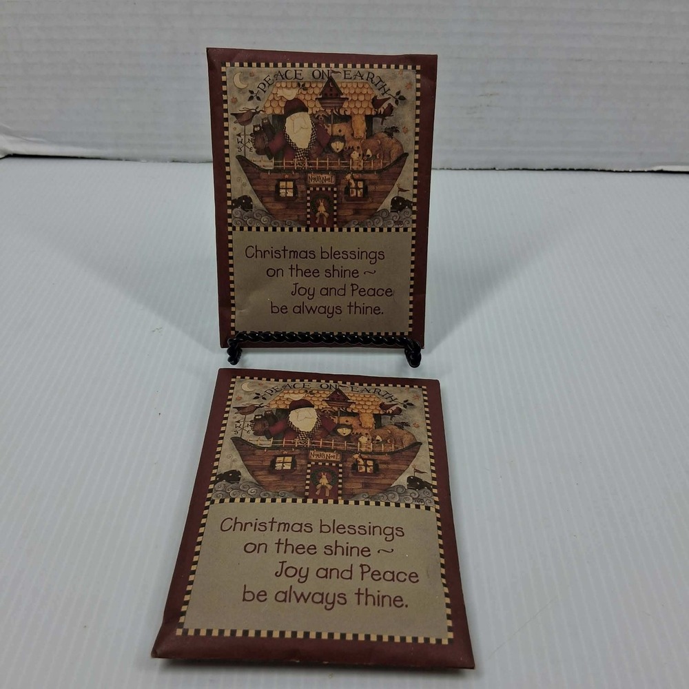 Debbie Mumm Gingerbread Scented Sachets 2 Pack Peace On‎ Earth Noahs Ark 1998